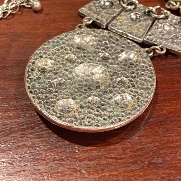 Elegant Silver Tone Bohemian Style Statement Necklace - Picture 14 of 15